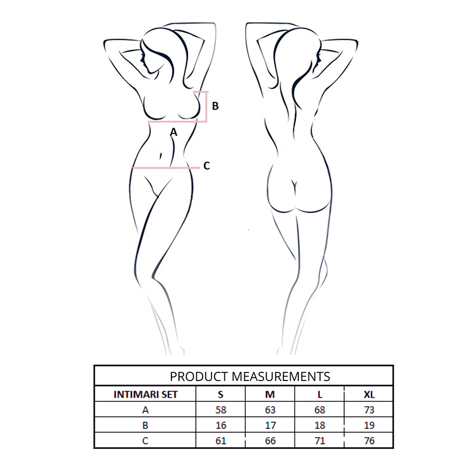 PASSION - INTIMARI ROSA BH + HÖSCHEN SET S/M