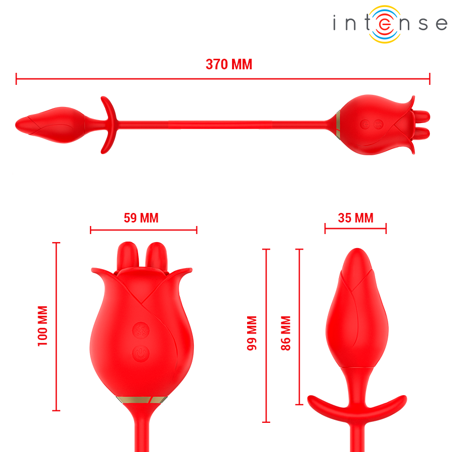 INTENSE - MELANIE DOPPELTER KLITORISSTIMULATOR MIT ZICKZACK-ZUNGE
