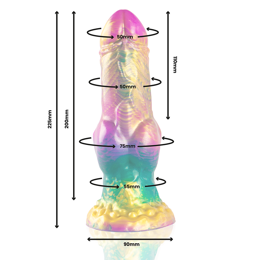 EPISCH - IRIS DILDO MIT REGENBOGEN-HODEN DER VERGNÜGUNG