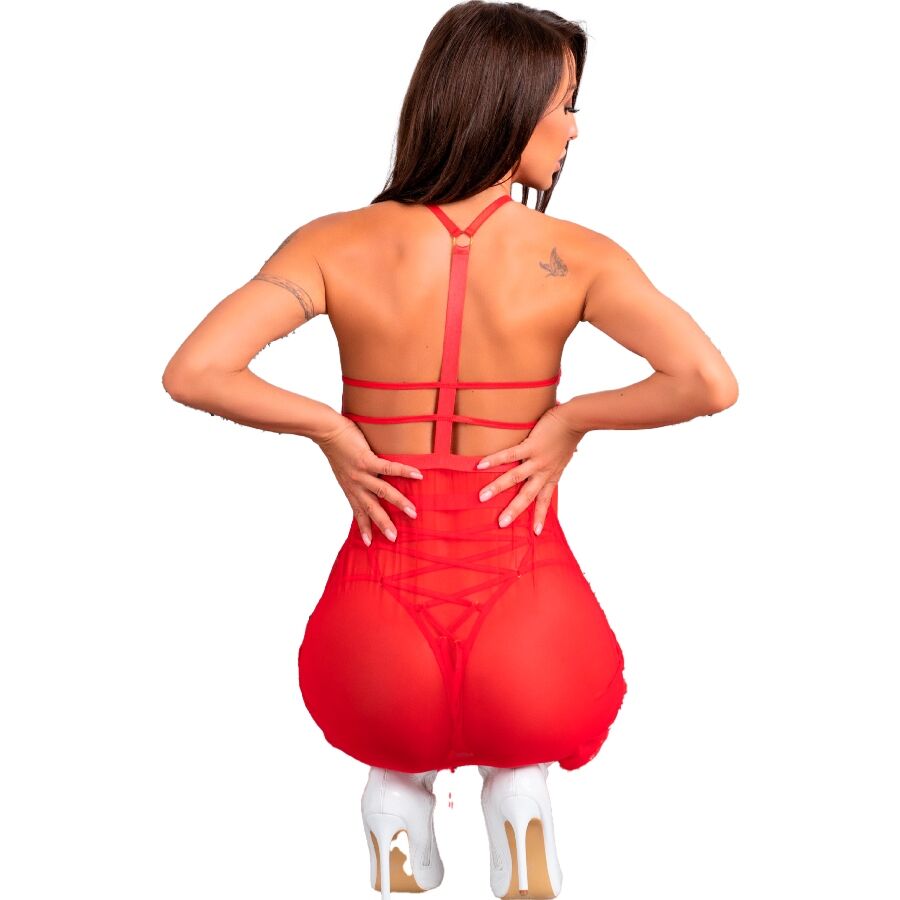 LIVCO CORSETTI FASHION - SANTAS CANDY LC 90722 WEIHNACHTSSHIRT + STRING S/M