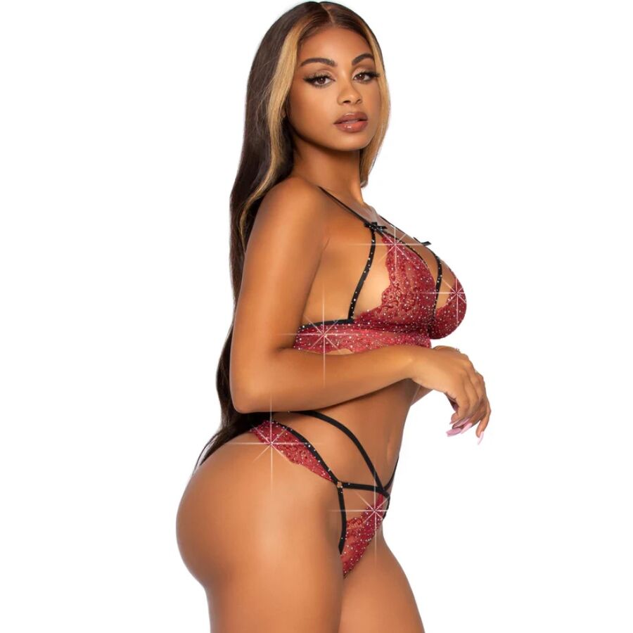 LEG AVENUE - 81623 BURGUNO BH + STRING SET GRÖSSE S