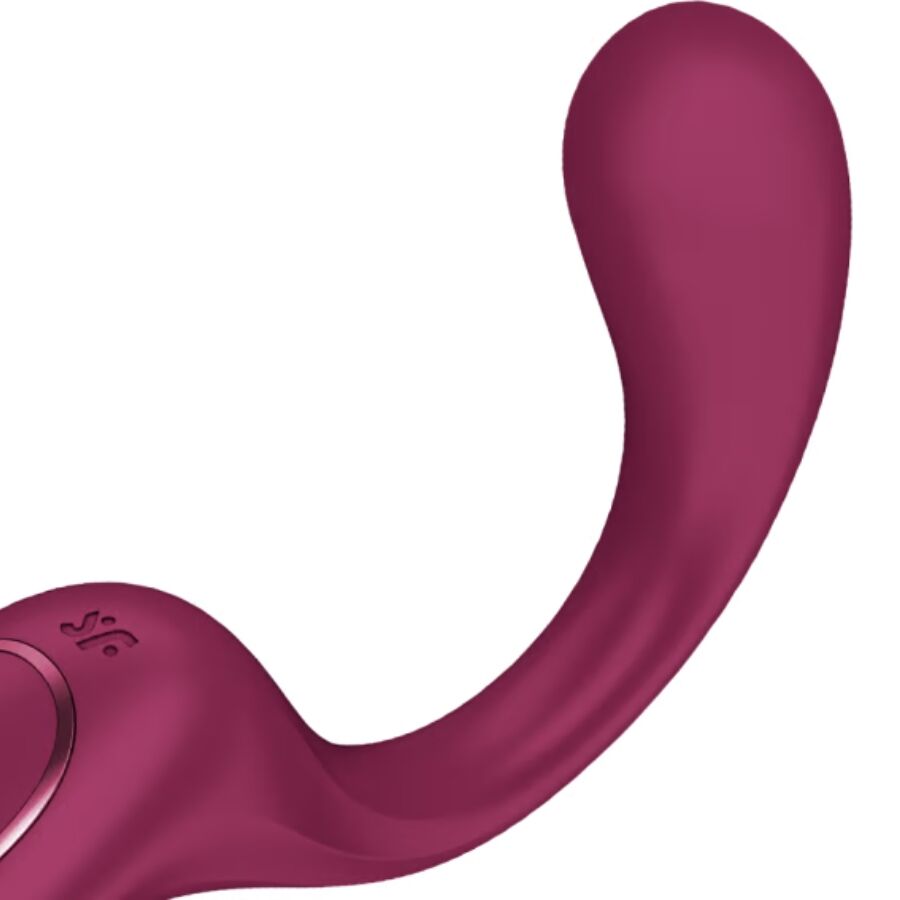 SATISFYER - G FOR GODDESS 2-Flaschen-Vibrator Hase Burgunderrot
