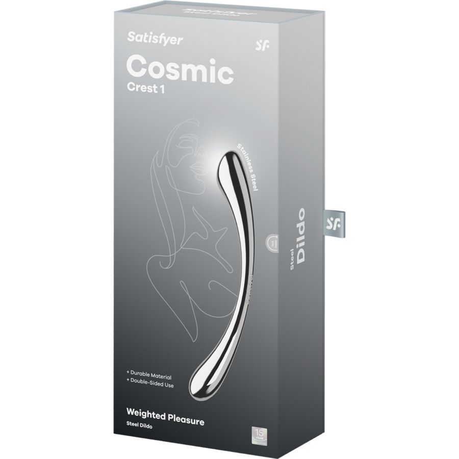 SATISFYER - COSMIC CREST 1 DOPPELENDER EDELSTAHLDILDO