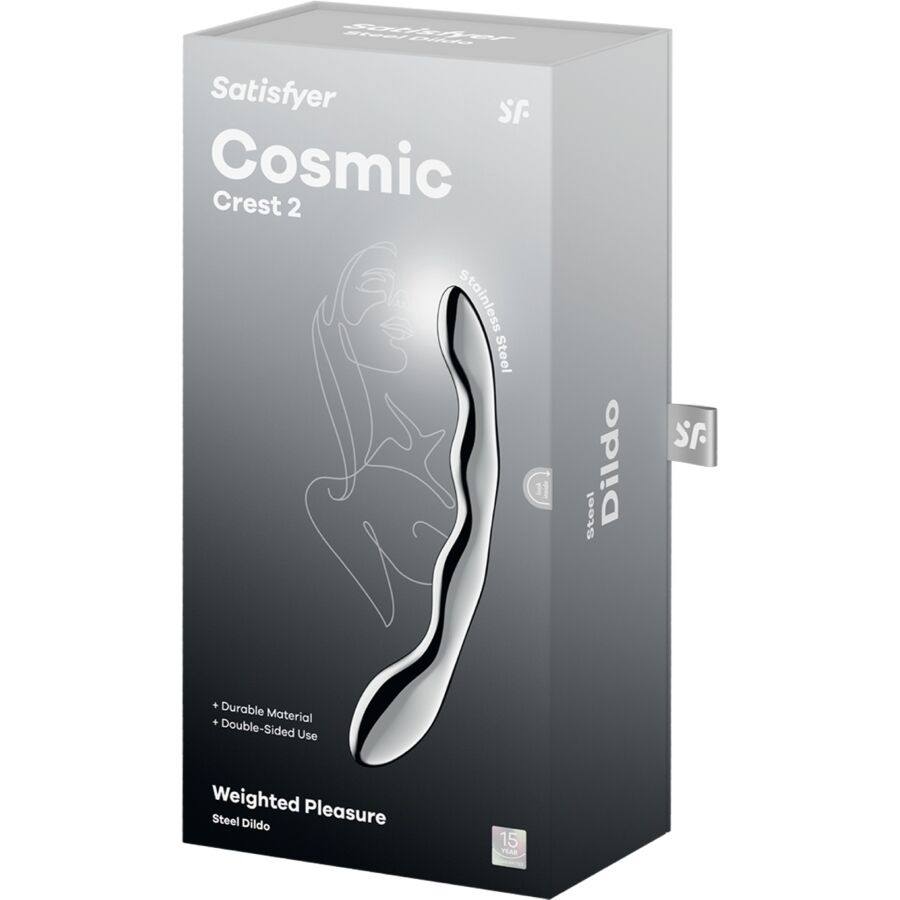 SATISFYER - COSMIC CREST 2 DOPPEL-DILDO AUS EDELSTAHL