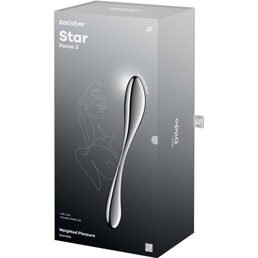 SATISFYER - STAR FORCE 3 DOPPEL-DILDO AUS EDELSTAHL