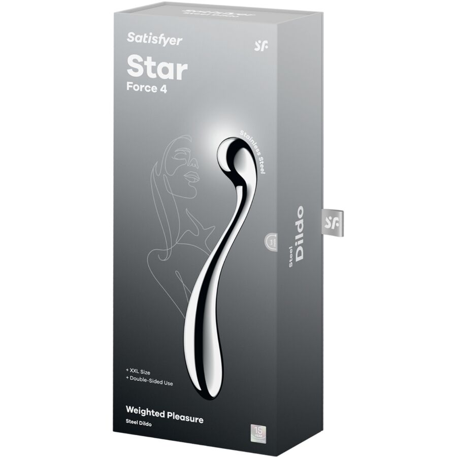 SATISFYER - STAR FORCE 4 DOPPEL-DILDO AUS EDELSTAHL