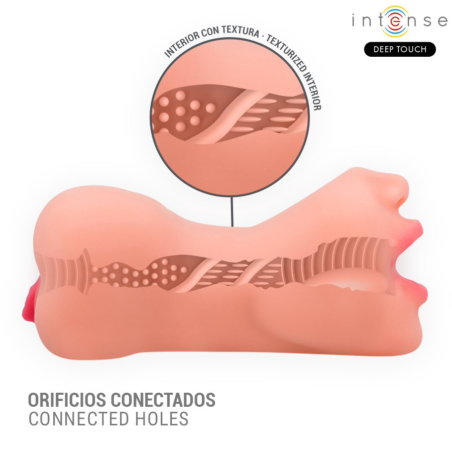 INTENSIVER TIEFER BERÜHRUNG - RILEY DOPPEL-MASTURBATOR FÜR MUND UND VAGINA