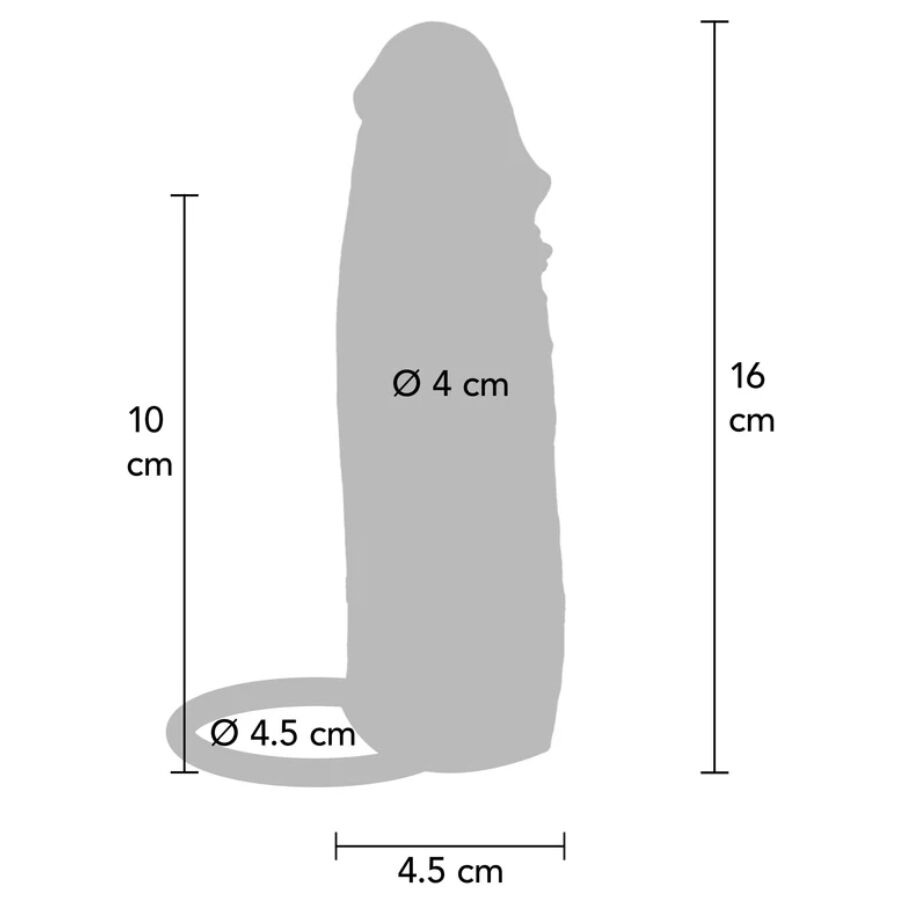 GET REAL – KARAMELL-FEUCHTIGKEITSPFLEGENDE SILIKON-PENISHÜLLE 16 CM