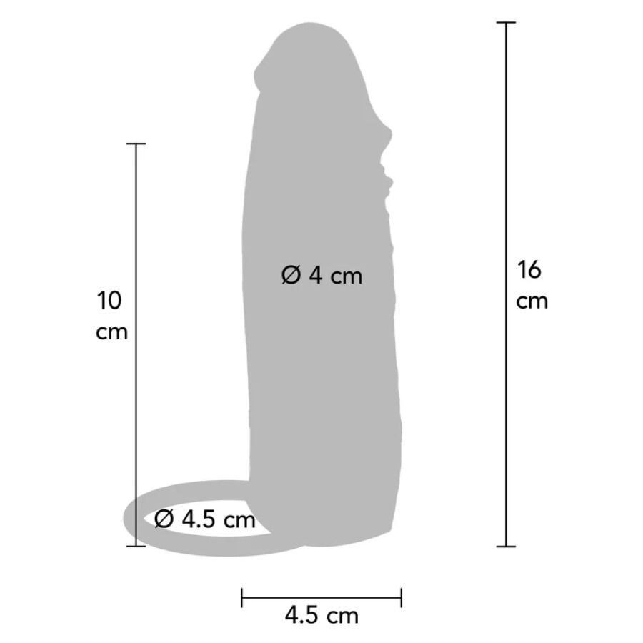 GET REAL – KARAMELL-FEUCHTIGKEITSPFLEGENDE SILIKON-VIBRATIONS-PENISHÜLLE MIT FEUCHTIGKEITSPFLEGENDEM KARAMELL, 16 CM