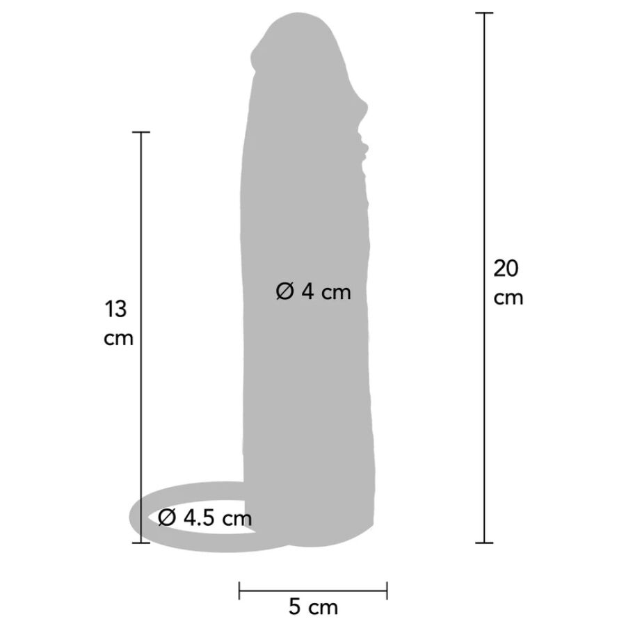 GET REAL – KARAMELL-FEUCHTIGKEITSPFLEGENDE SILIKON-VIBRATIONS-PENISHÜLLE MIT FEUCHTIGKEITSPFLEGENDEM KARAMELL, 20 CM