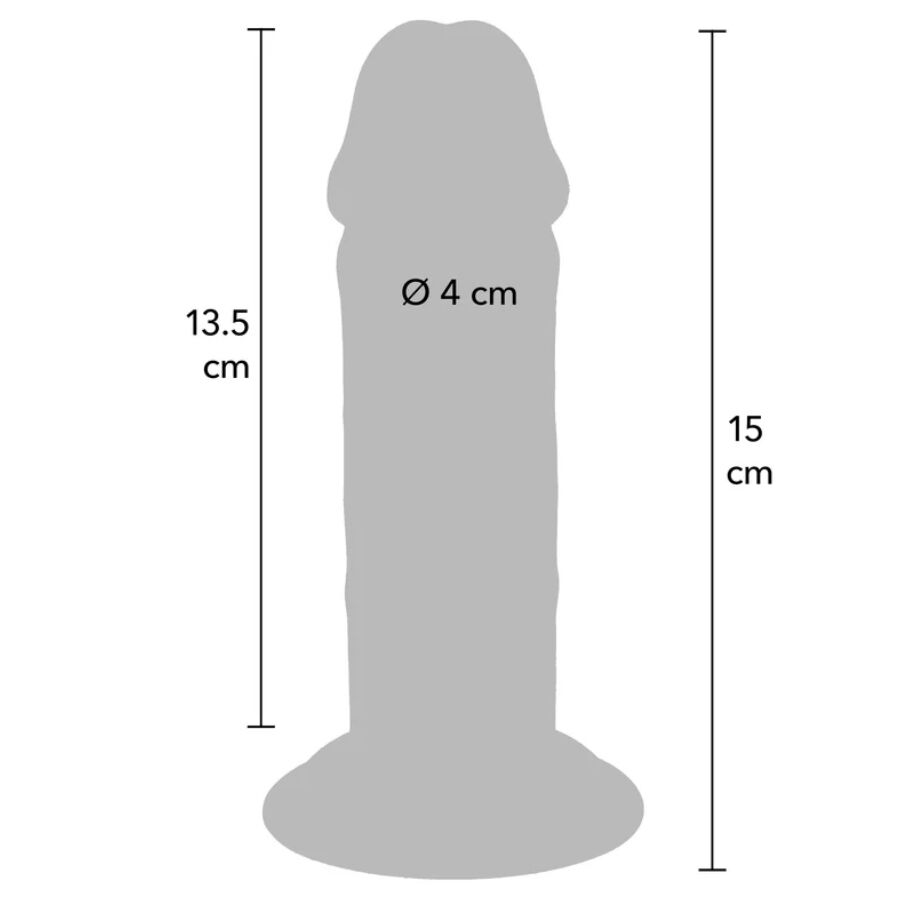ERLEBEN SIE REALITÄT – LUXURIÖSER, DICKER TPE-PENIS MIT DOPPELVERDICHTUNG, 15 CM