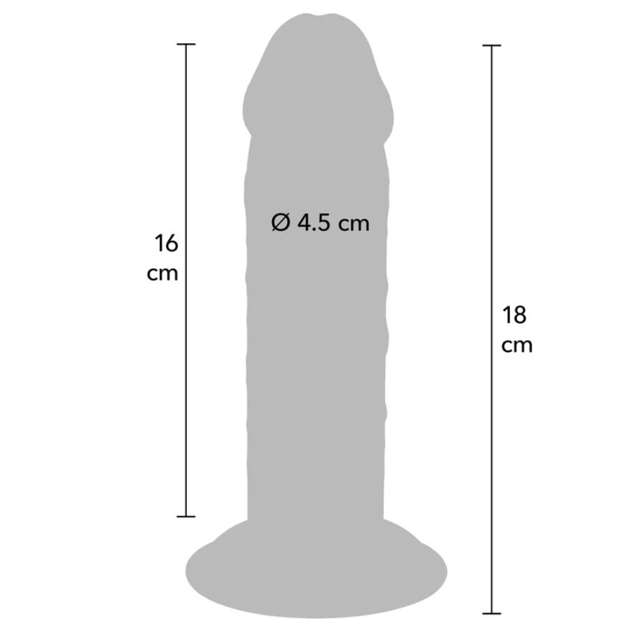 ERLEBEN SIE REALITÄT – LUXURIÖSER, DICKER TPE-PENIS MIT DOPPELVERDICHTUNG, 18 CM