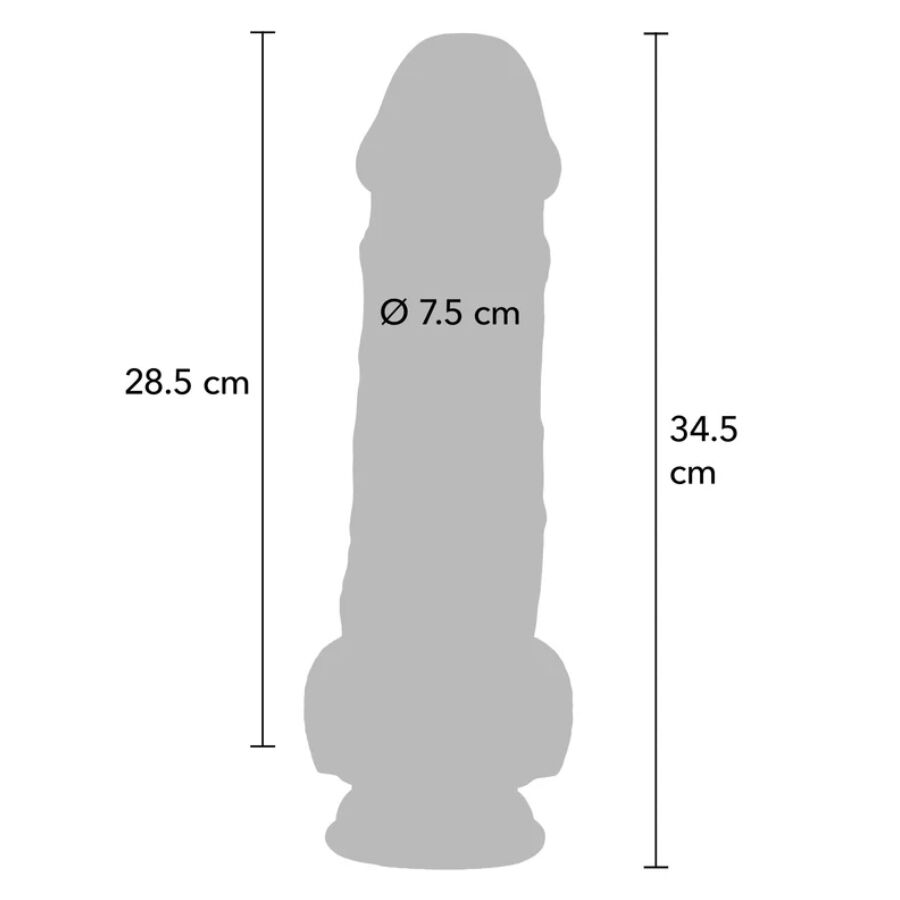 ERLEBEN SIE REALITÄT - LUXURIÖSER, REALISTISCHER PENIS MIT EXTRA DICKEN 34,5 CM HODEN