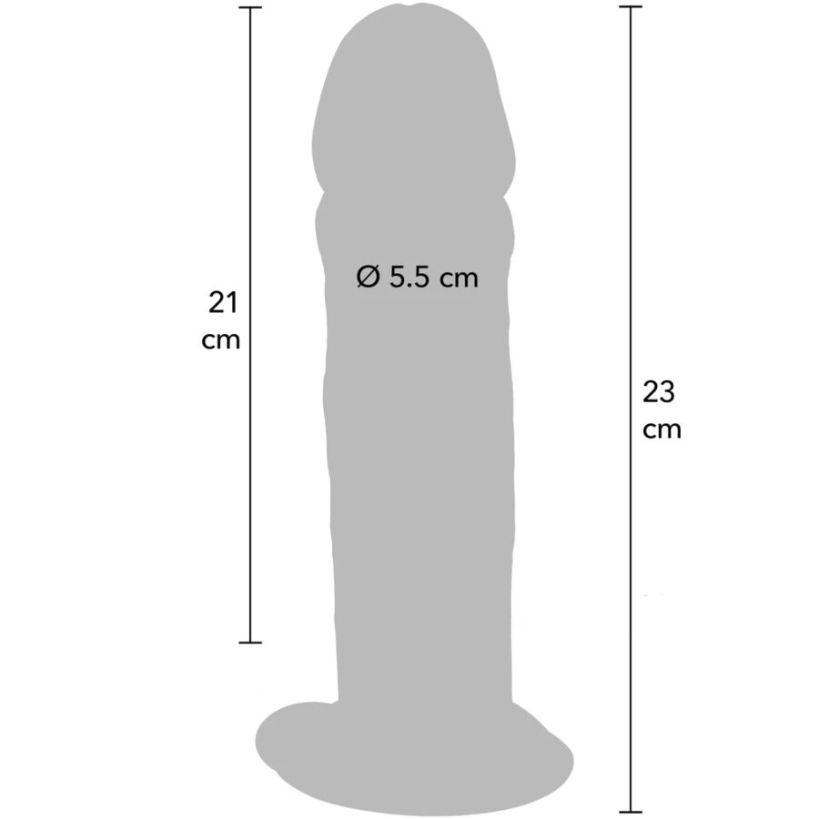 ERLEBEN SIE REALITÄT – LUXURIÖSER, DICKER TPE-PENIS MIT DOPPELVERDICHTUNG, 23 CM