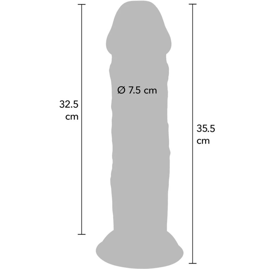 ERLEBEN SIE REALITÄT – LUXURIÖSER, DICKER PENIS AUS TPE MIT DOPPELVERDICHTUNG, 35,5 CM