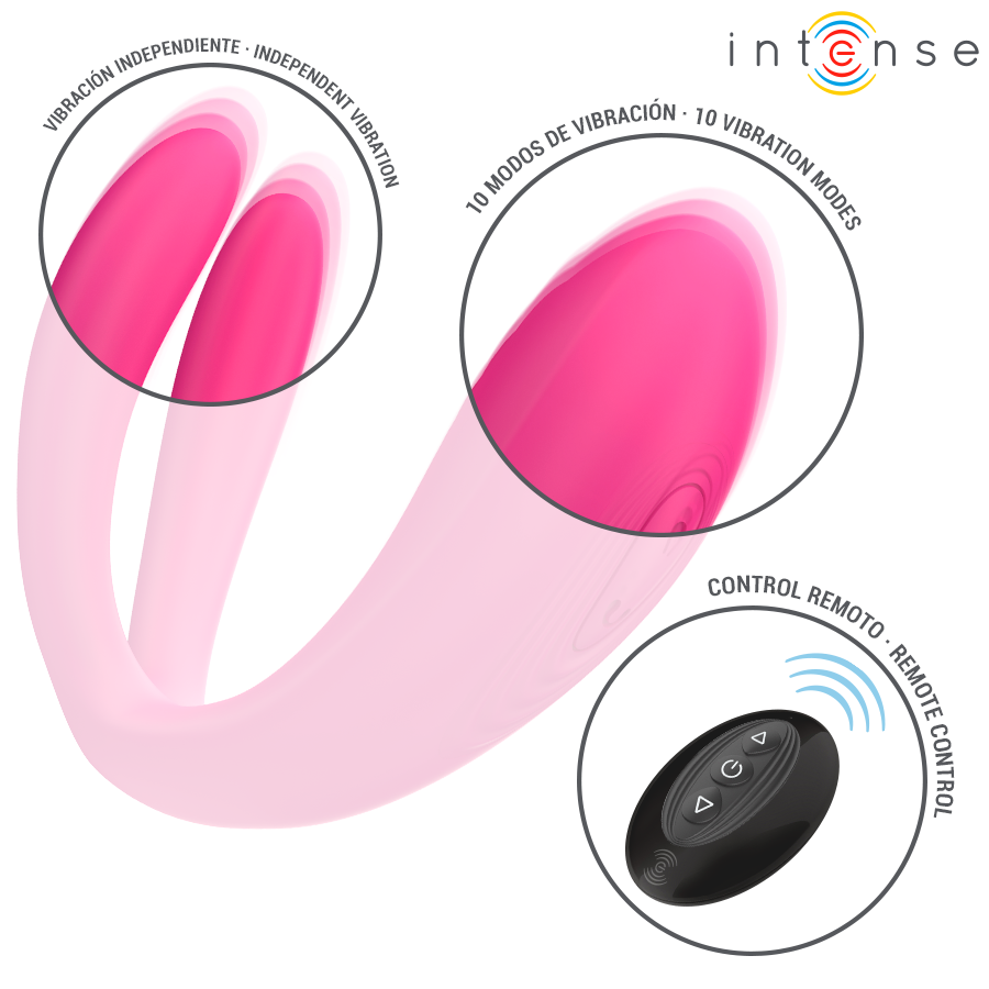 INTENSE - JULIA DOPPEL-CLIP-ON-VIBRATOR-STIMULATOR MIT FERNBEDIENUNG