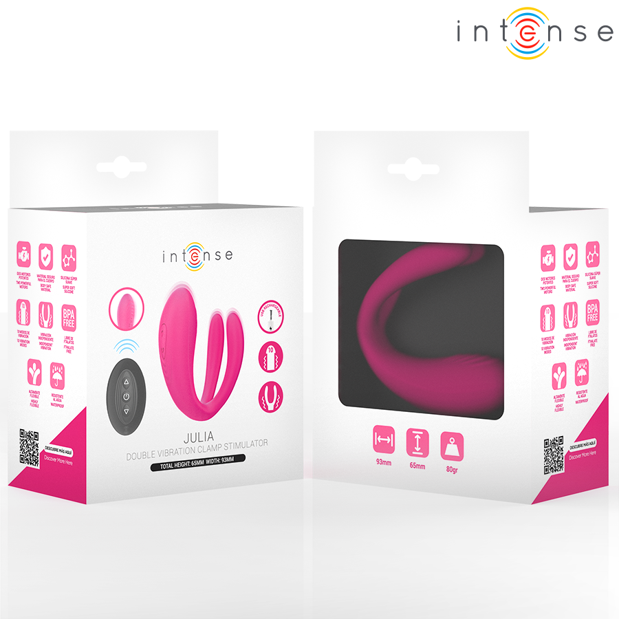 INTENSE - JULIA DOPPEL-CLIP-ON-VIBRATOR-STIMULATOR MIT FERNBEDIENUNG