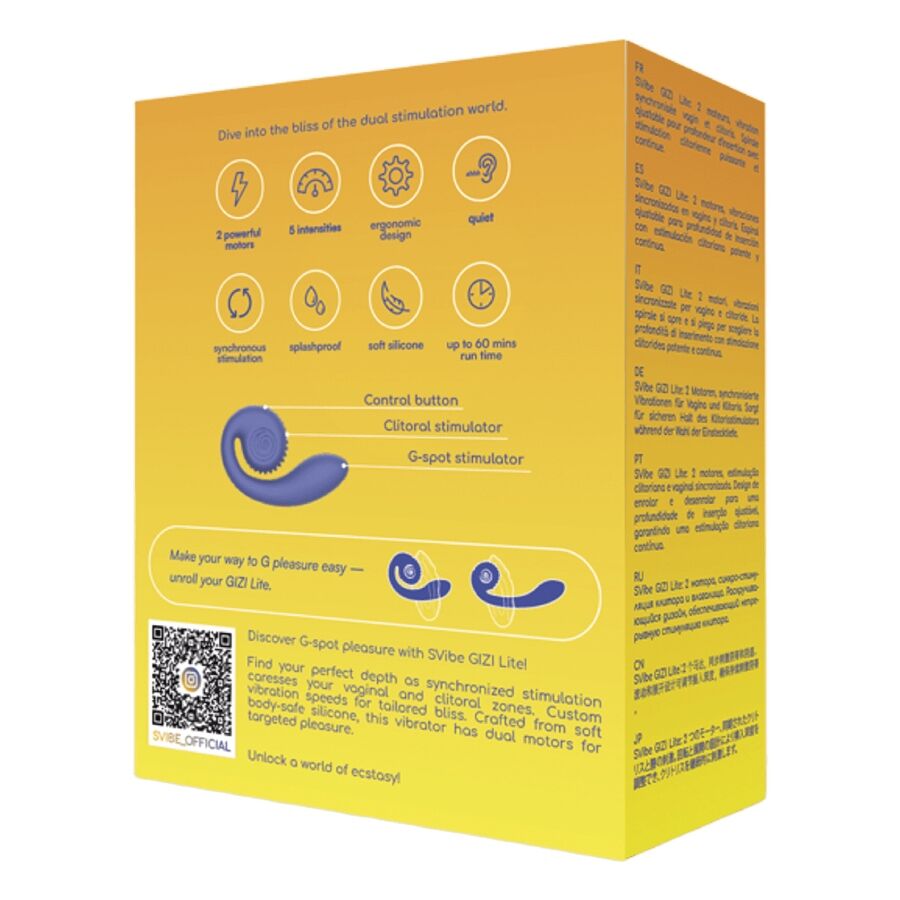 Vibromasseur Double Stimulation Gizi Lite Point G et Clitoris - Snail Vibe