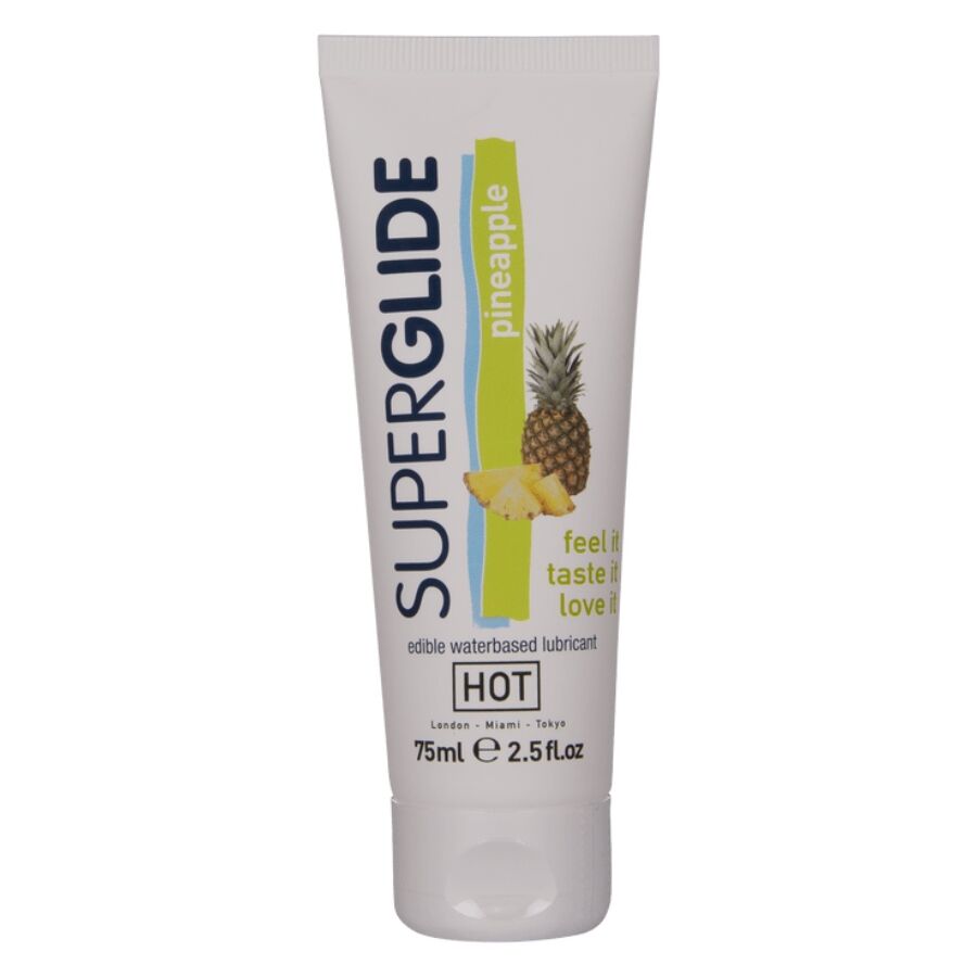 Lubrifiant Comestible Cerise Base Eau Superglide 75 ml - Hot