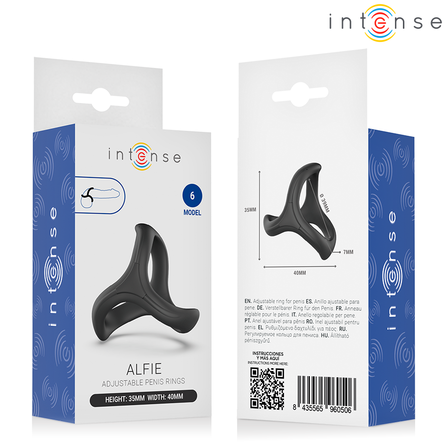 Cockring Triple Anneau Alfie Structure Incurvée Souple - Intense