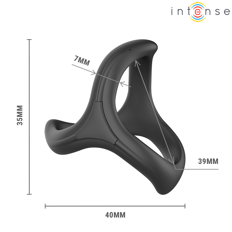 Cockring Triple Anneau Alfie Structure Incurvée Souple - Intense