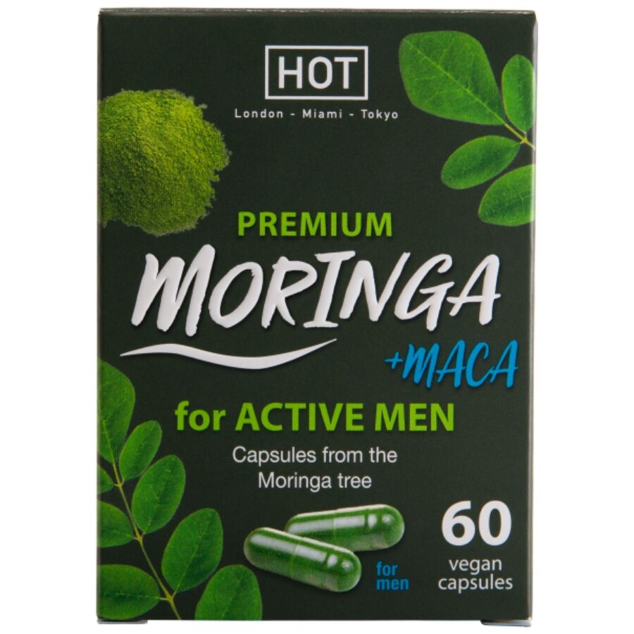 Complément Alimentaire Vitalité Masculine Moringa & Maca 60 Capsules - Hot