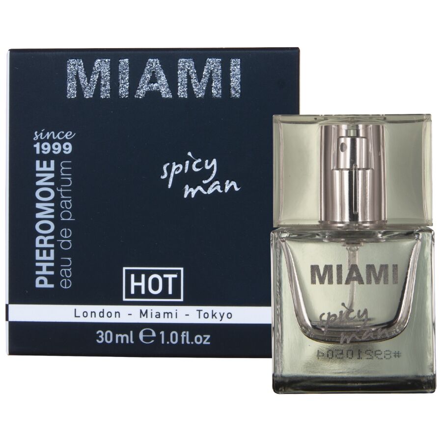 Parfum aux Phéromones Miami Spicy Man Notes Boisées 30 ml - Hot