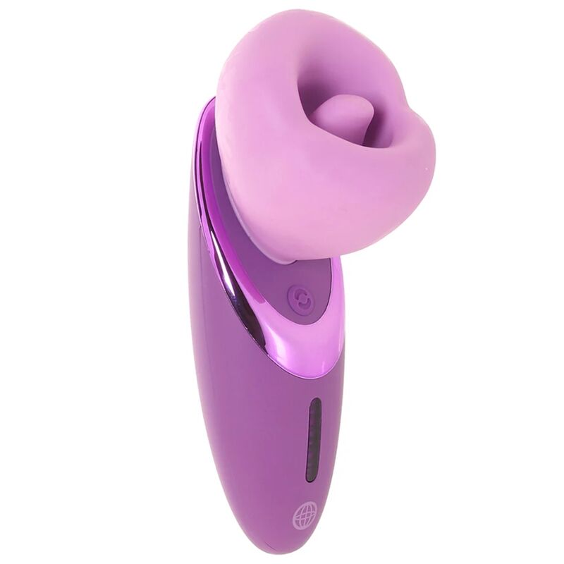 Stimulateur clitoridien Pleasure Sucker violet de Fantasy, embout rose en forme de lèvres
