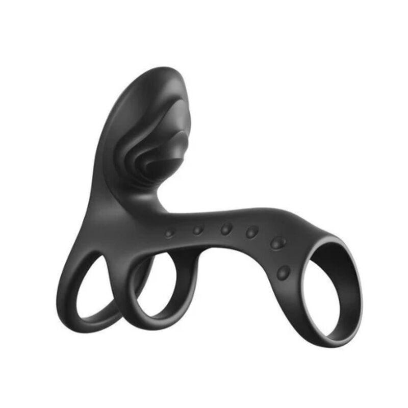 Cage vibrante Ultimate Couples Cage Pro de Fantasy de profil, picots sur la verge