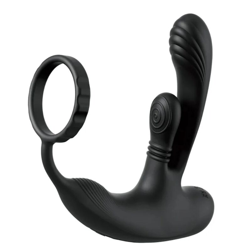 Stimulateur prostatique Ass-Gasm Intimotion noir d'Anal Fantasy avec anneau pénien