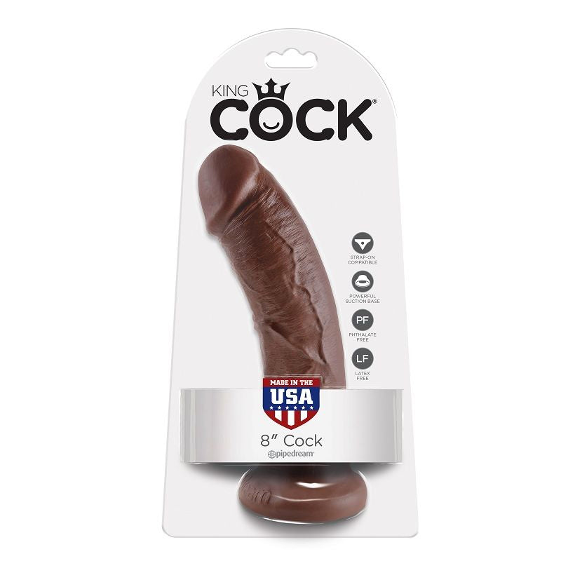KING COCK - 8 BRAUNER DILDO 20,3 CM