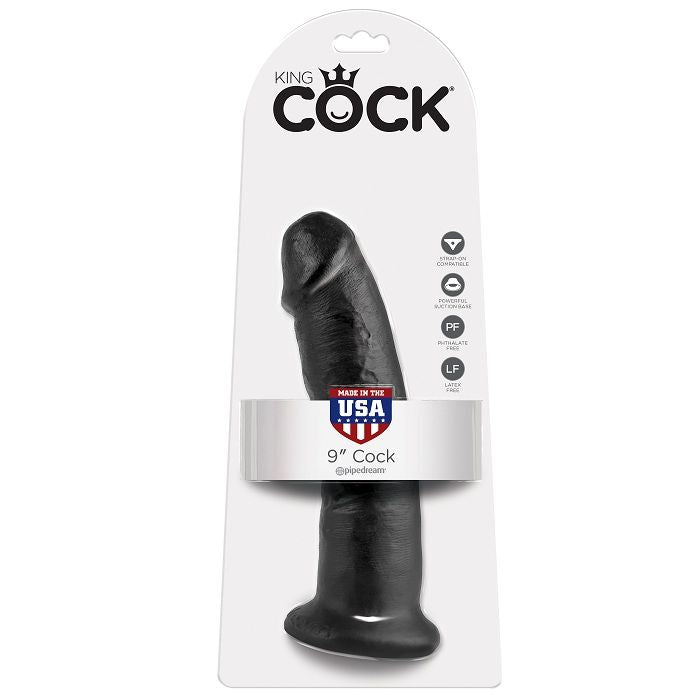 KING COCK - 9 SCHWARZER DILDO 22,9 CM