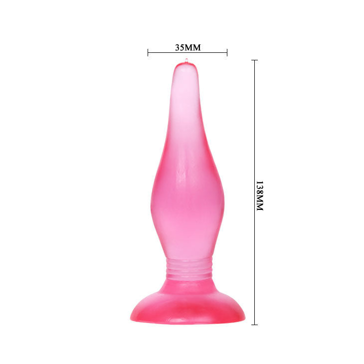 Lila Soft-Touch-Analplug 14,2 cm