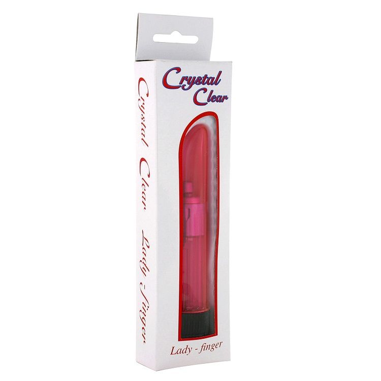 Klarer Kristallvibrator Lady Pink