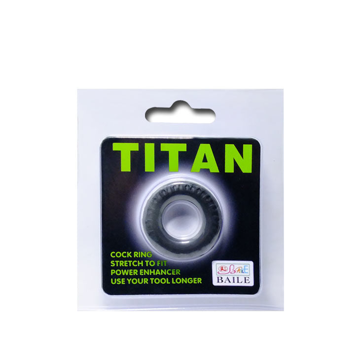 Cockring Titan schwarz grün 2 cm