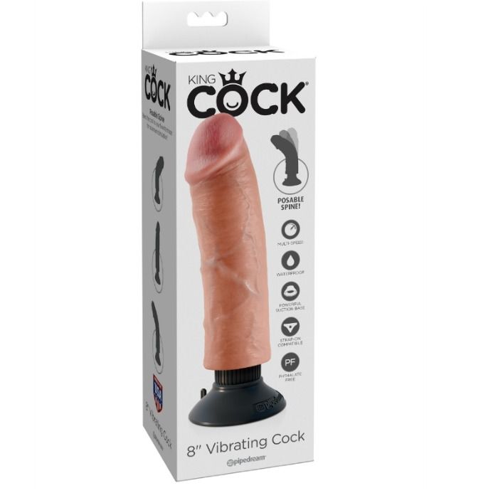 8" Naturdildo-Vibrator