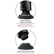 Vibrierender Dildo mit Hoden 23 cm schwarz