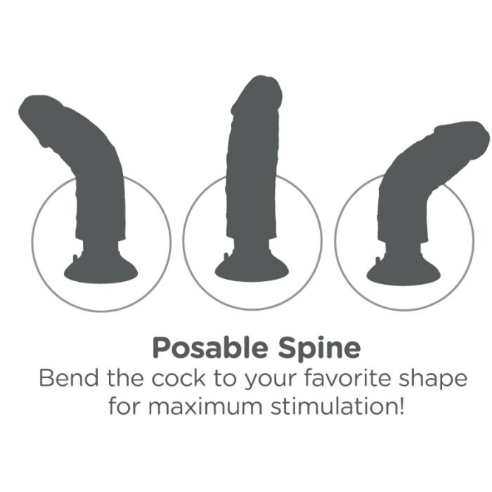 KING COCK - VIBRIERENDER DILDO MIT HODEN 25,5 CM NATÜRLICHE FARBE