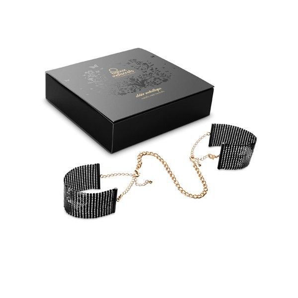 SCHMUCK - METALLIC DESIRE BLACK METAL MESH HANDSCHELLEN