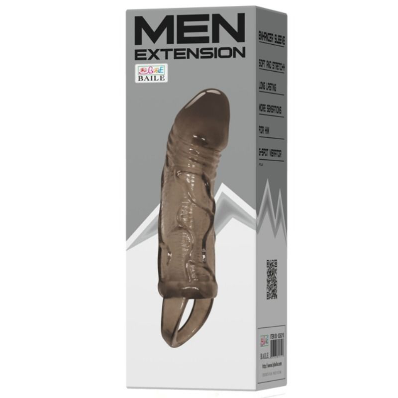 Penis-Extender-Hülle mit Hodengurt Schwarz 13,5cm