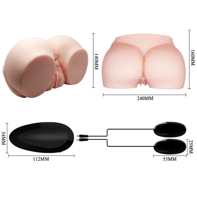 Realistische Vagina und Anus mit Vibration