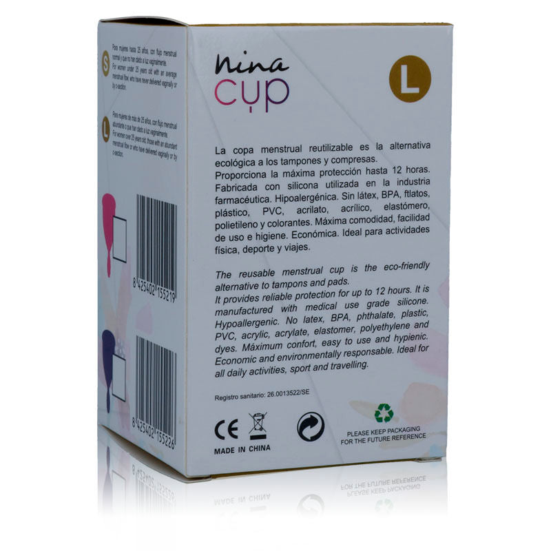 NINA KIKÍ - PINK MENSTRUATIONSCUP - GRÖSSE L