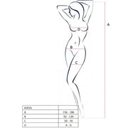 Damen bs016 weißer Bodystocking Einheitsgröße