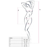 Damen BS025 Weißes Bodystocking-Kleid, Stil Einheitsgröße