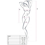 Damen BS027 Weißes Bodystocking-Kleid, Einheitsgröße