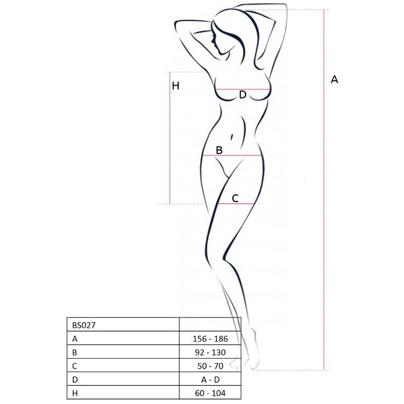 Damen BS027 Weißes Bodystocking-Kleid, Einheitsgröße