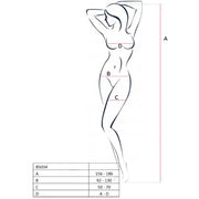 Damen bs034 weißer Bodystocking Einheitsgröße