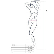 Damen bs045 weißer Bodystocking Einheitsgröße