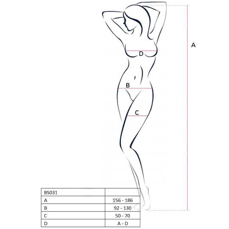 Damen bs031 roter Bodystocking Einheitsgröße