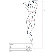 Damen bs036 weißer Bodystocking Einheitsgröße